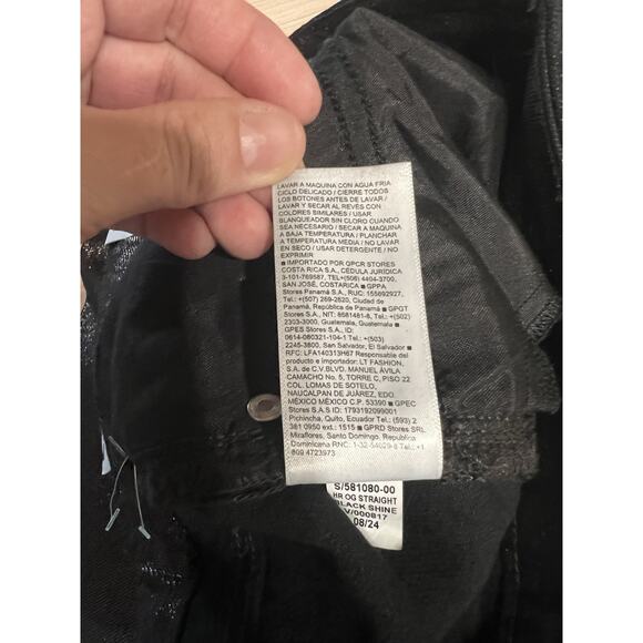 Old Navy High Waisted Shimmer OG Straight Ankle Jeans Size14 Metallic Brown - Picture 10 of 10